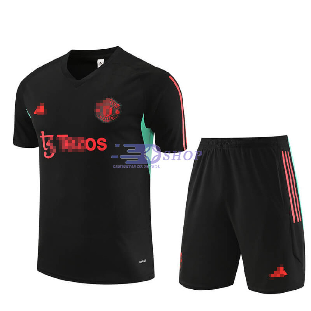 Camiseta de Entrenamiento Manchester United Negro/Verde 2023/2024 Kit