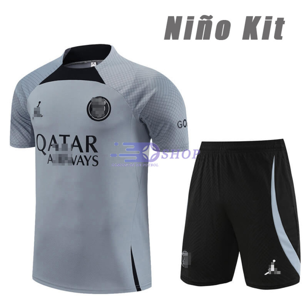 Camiseta de Entrenamiento PSG Gris 2023/2024 Niño Kit