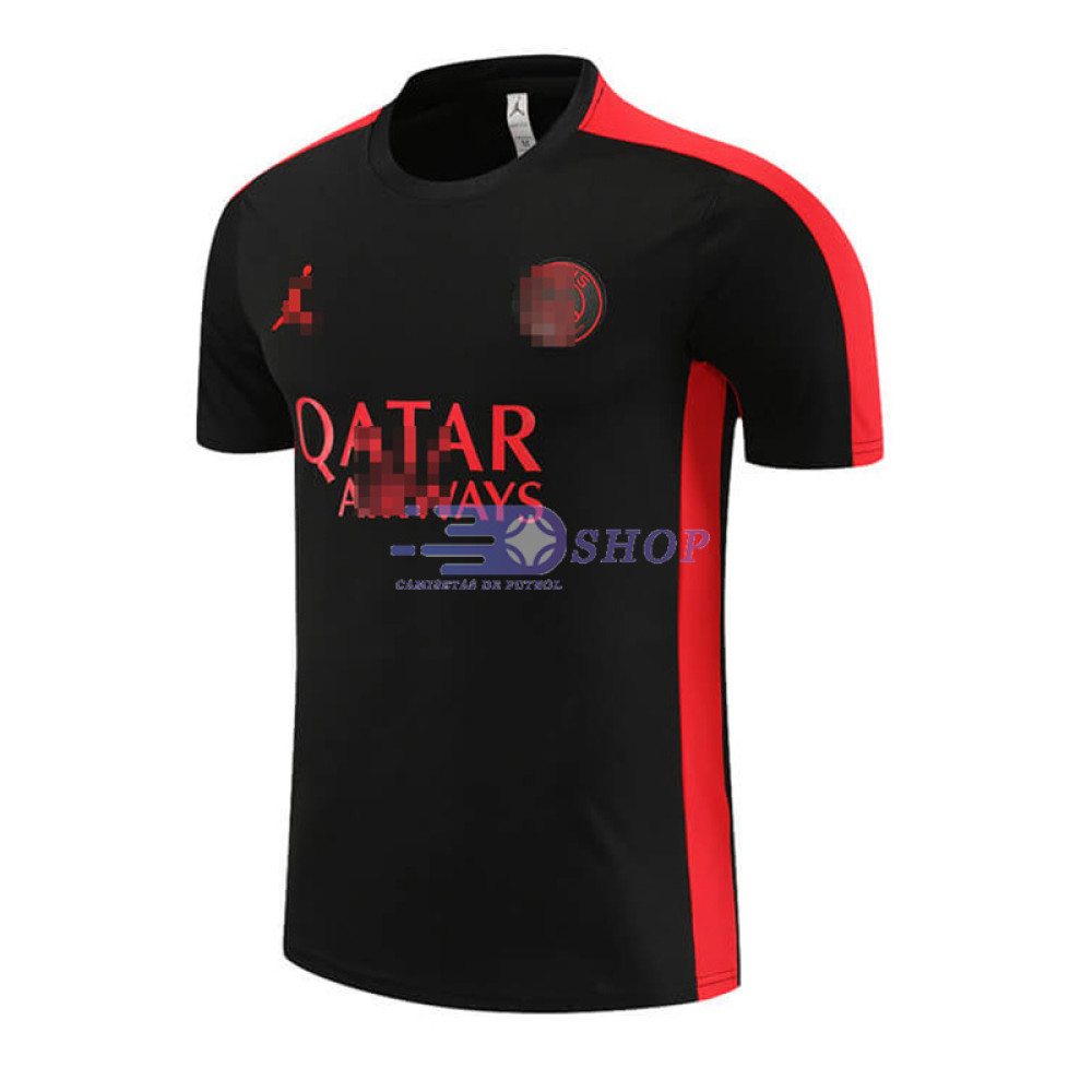 Camiseta de Entrenamiento PSG Negro/Rojo 2023/2024