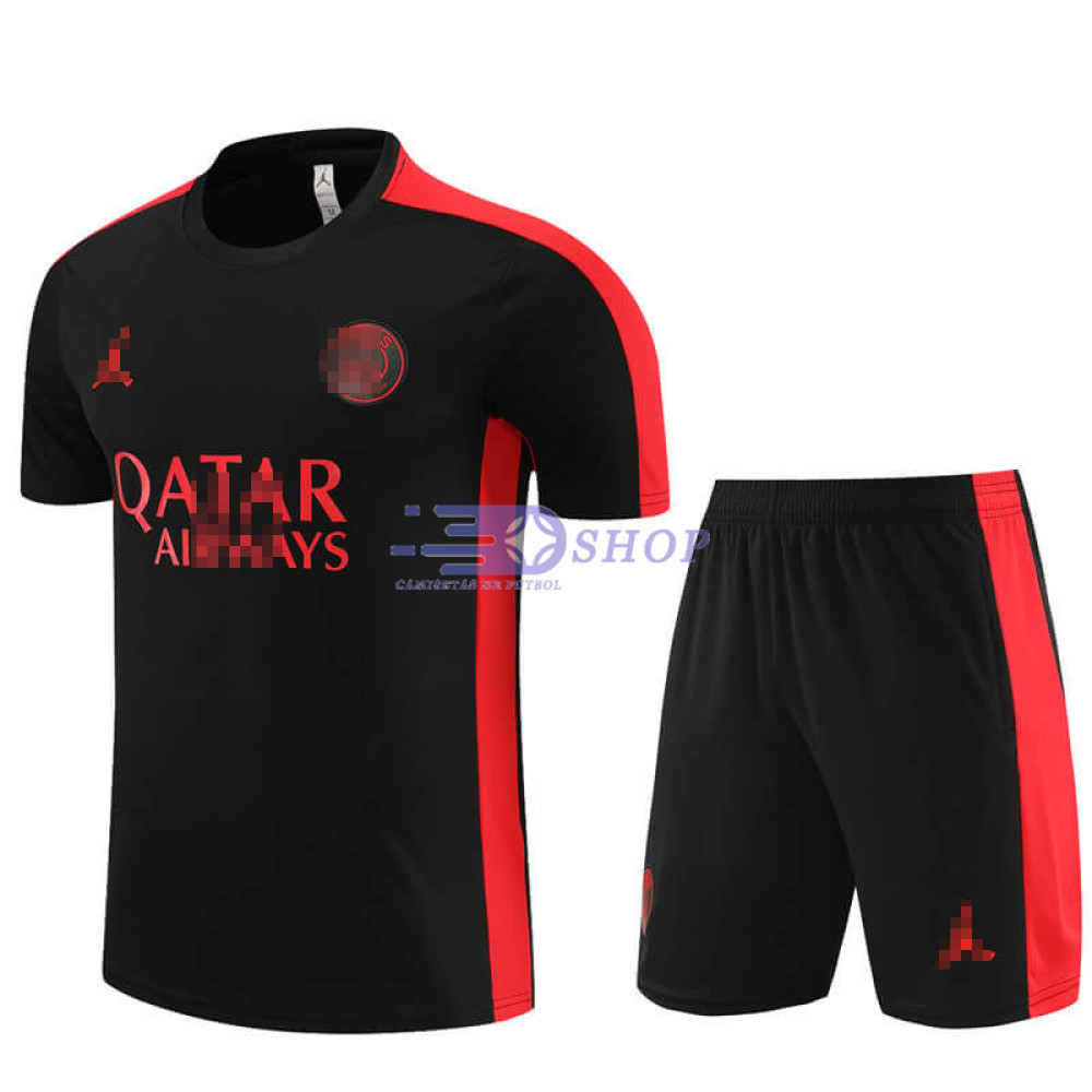 Camiseta de Entrenamiento PSG Negro/Rojo 2023/2024 Kit