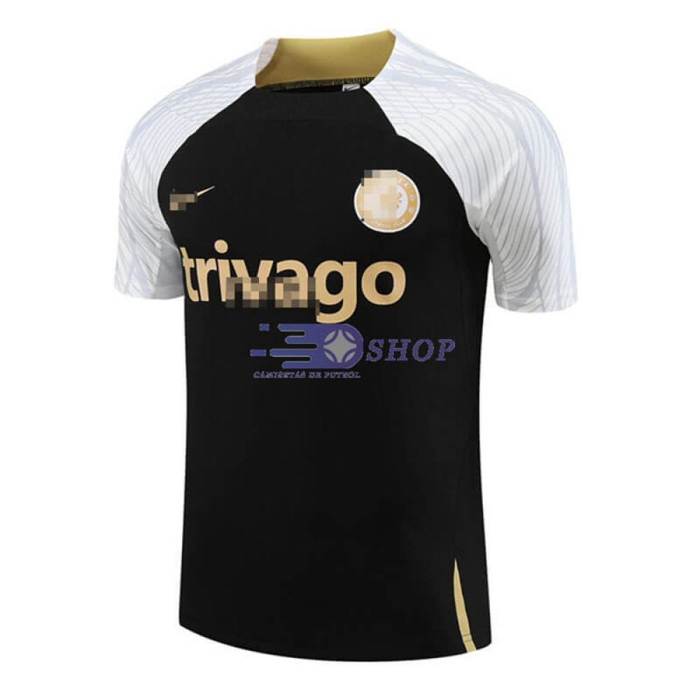 Camiseta de Entrenamiento Chelsea FC 2023/2024 Negro/Blanco