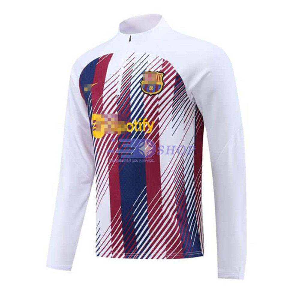 Sudadera de Entrenamiento Barcelona Blanco/Azul/Rojo 2023/2024