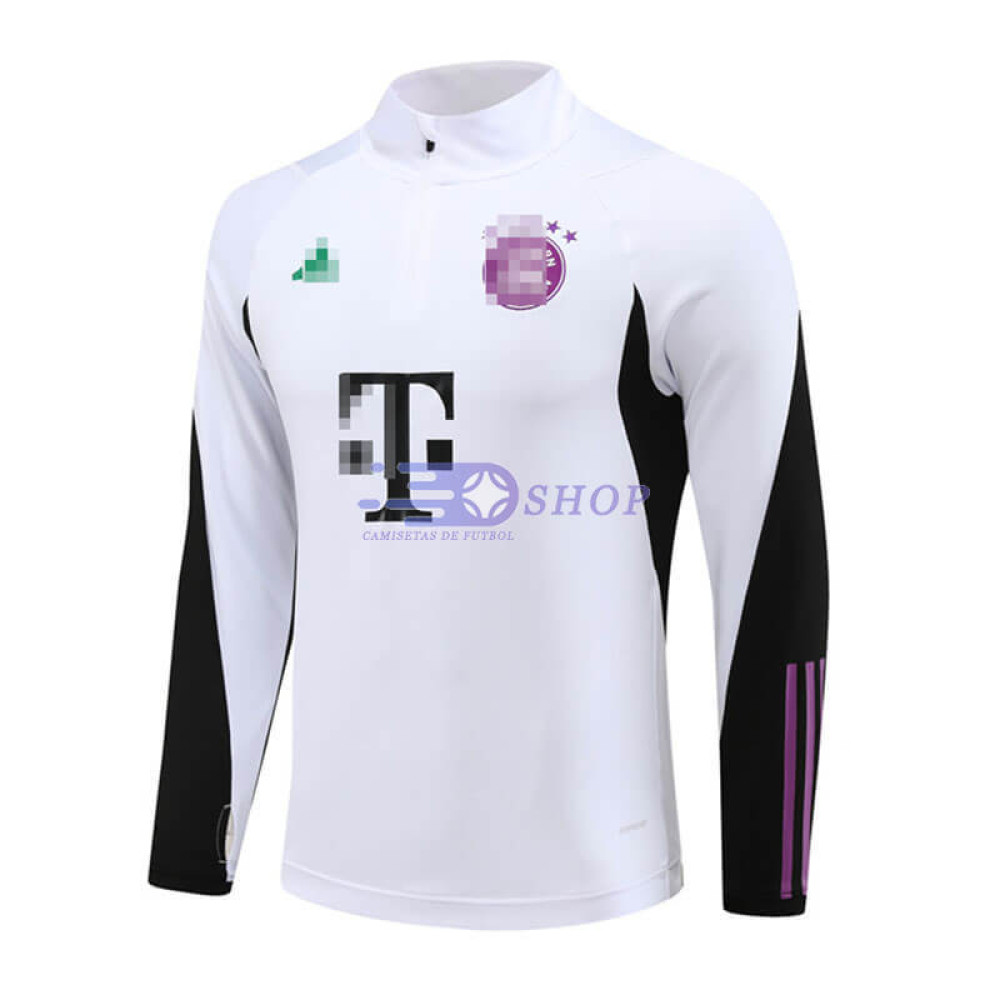 Sudadera de Entrenamiento Bayern Múnich Blanco/Negro 2023/2024