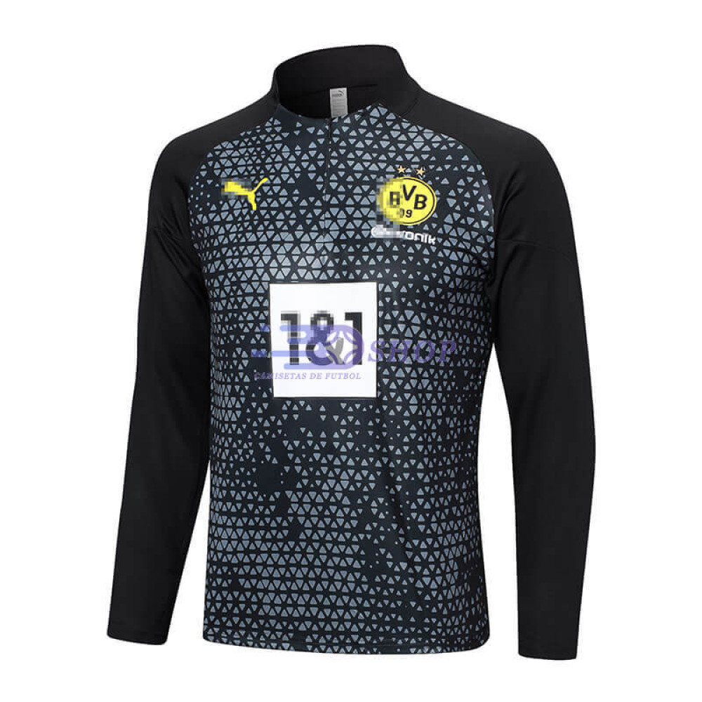 Sudadera de Entrenamiento Borussia Dortmund Negro/Gris 2023/2024