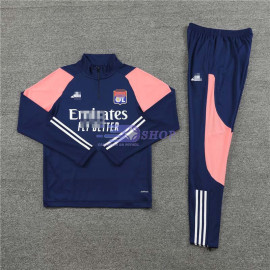 Sudadera de Entrenamiento Olympique De Lyon Azul Marino/Rosa 2023/2024