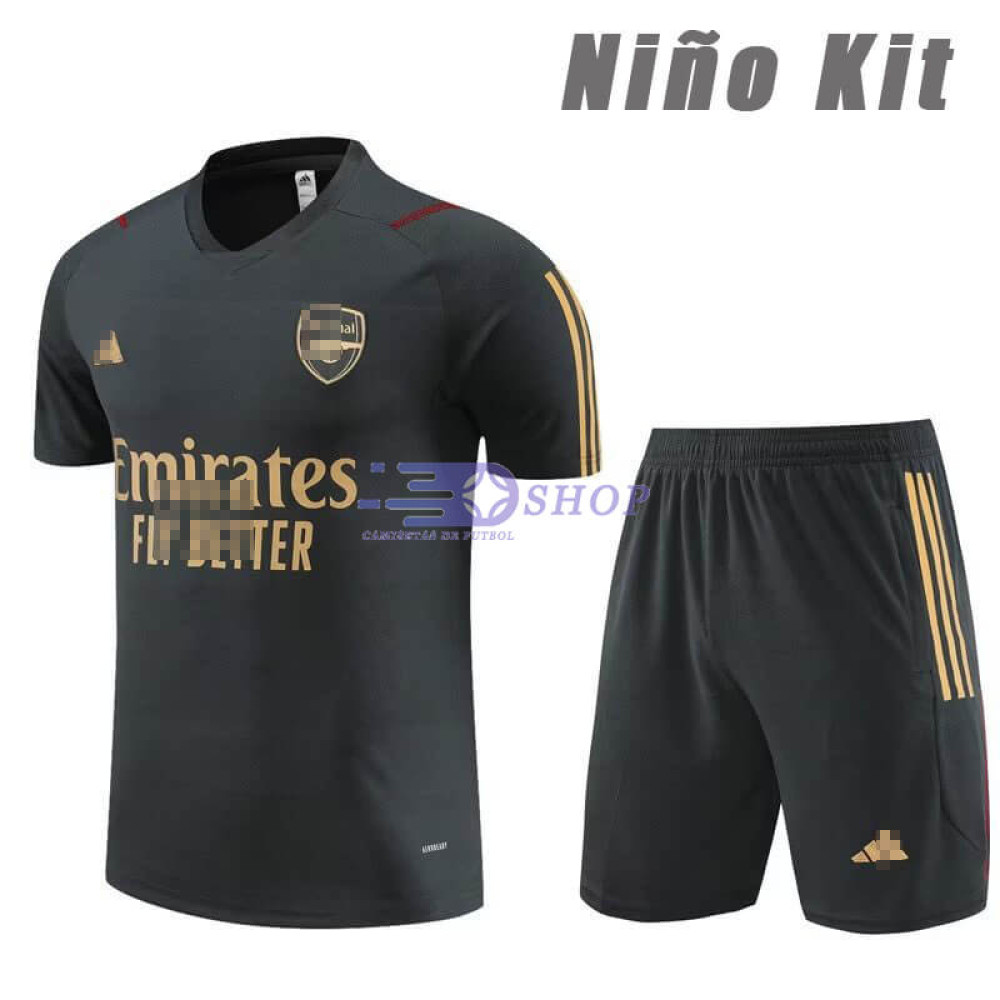 Camiseta de Entrenamiento Arsenal Gris 2023/2024 Niño Kit