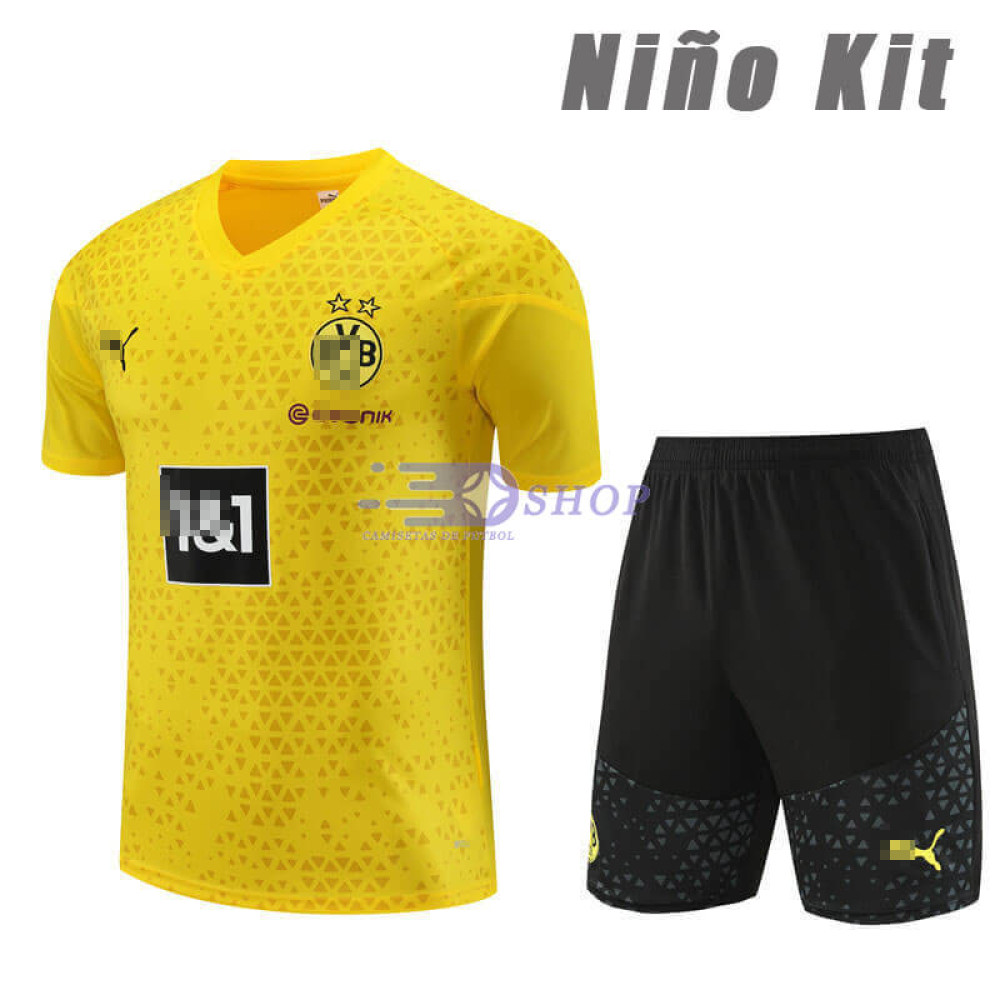 Camiseta de Entrenamiento Borussia Dortmund Amarillo 2023/2024 Niño Kit