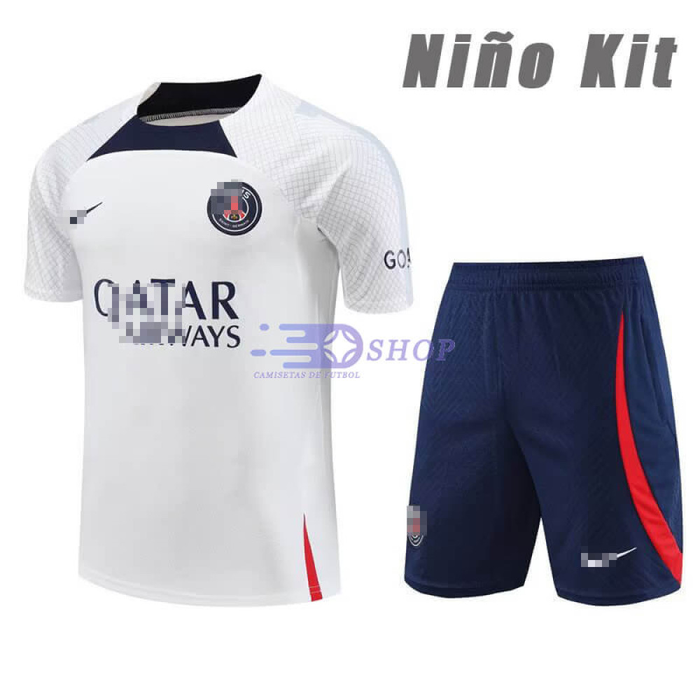 Camiseta de Entrenamiento PSG Blanco 2023/2024 Niño Kit