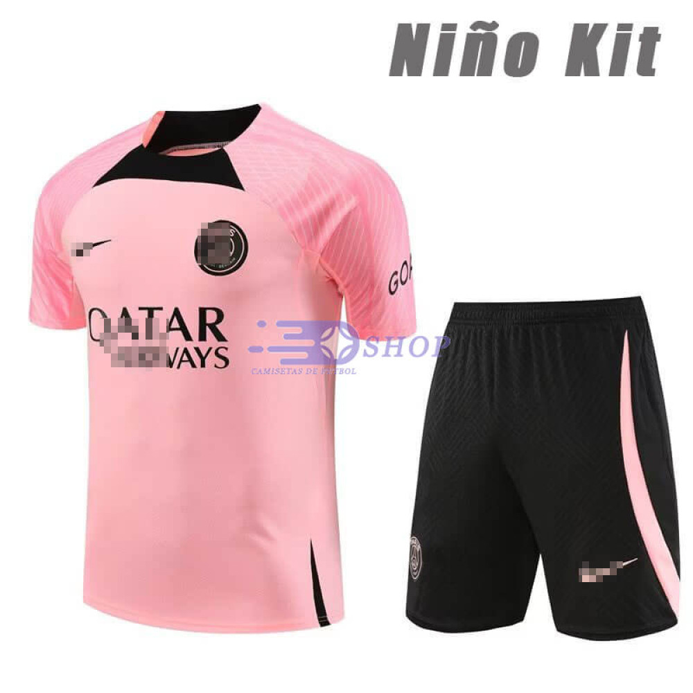 Camiseta de Entrenamiento PSG Rosa 2023/2024 Niño Kit