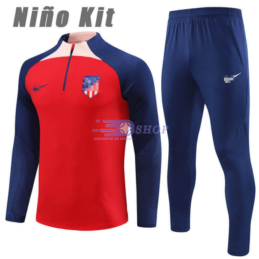 Sudadera de Entrenamiento Atlético de Madrid Rojo/Azul Marino 2023/2024 Niño Kit
