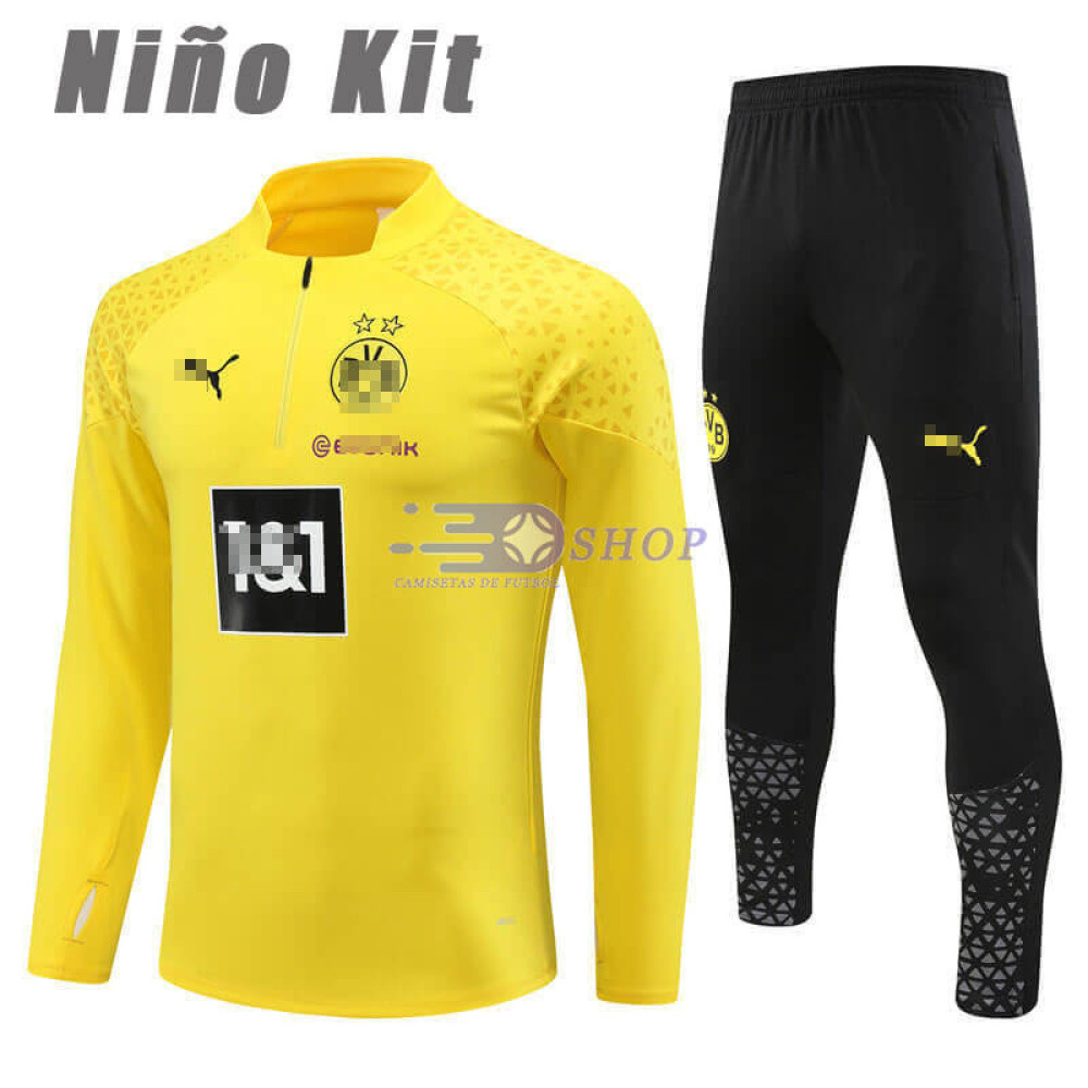 Sudadera de Entrenamiento Borussia Dortmund Amarillo 2023/2024 Niño Kit