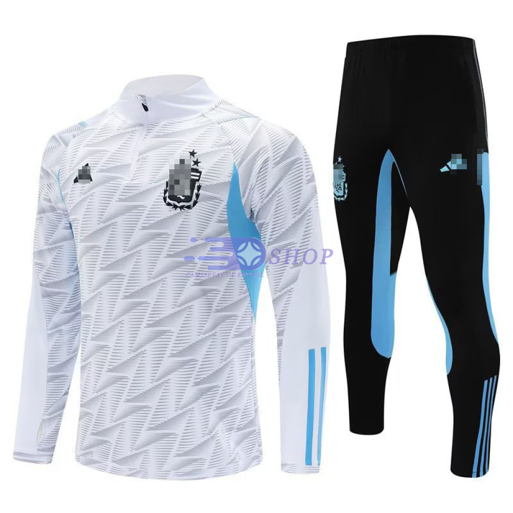 Sudadera de Entrenamiento Argentina Blanco 2023 Kit