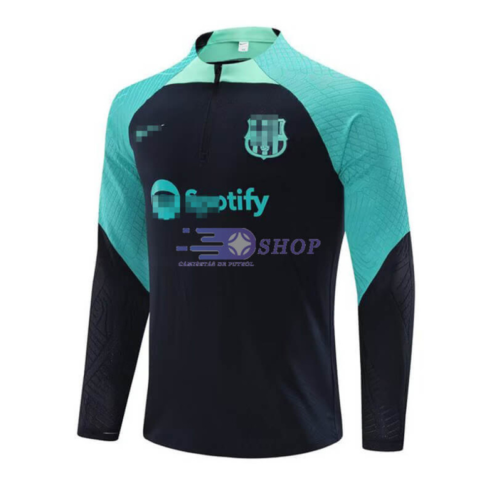 Sudadera de Entrenamiento Barcelona Azul Marino/Verde 2023/2024