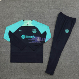 Sudadera de Entrenamiento Barcelona Azul Marino/Verde 2023/2024