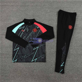 Sudadera de Entrenamiento Manchester City Negro/Verde/Rojo 2023/2024