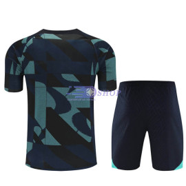 Camiseta de Entrenamiento Barcelona Azul Marino Camuflaje 2023/2024 Niño Kit