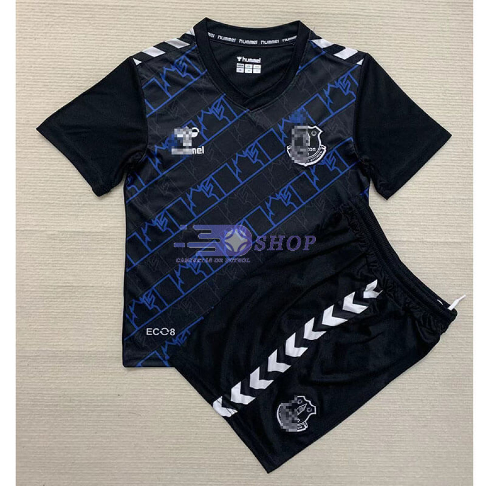 Camiseta de Portero Everton FC 2023/2024 Negro Niño Kit