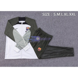 Chandal Barcelona Gris Claro/Verde 2023/2024