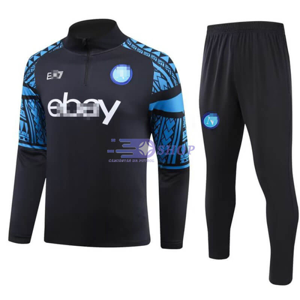 Sudadera de Entrenamiento Napoli Negro 2023/2024 Kit