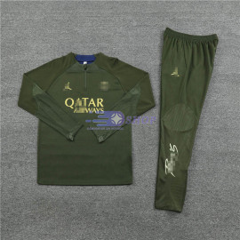 Sudadera de Entrenamiento PSG Verde 2023/2024 Niño Kit