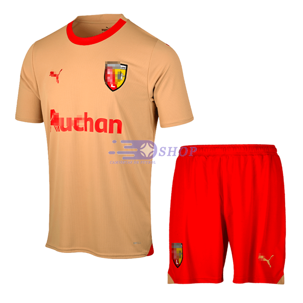 Camiseta RC Lens Dorado 2023/2024 Niño Kit