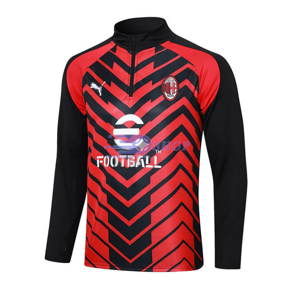 Sudadera de Entrenamiento AC Milan Negro/Rojo 2023/2024