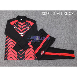 Sudadera de Entrenamiento AC Milan Negro/Rojo 2023/2024 Kit