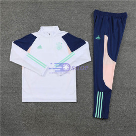 Sudadera de Entrenamiento Ajax de Ámsterdam Blanco/Azul 2023/2024 Niño Kit