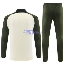 Sudadera de Entrenamiento Barcelona Beige/Verde 2023/2024 Niño Kit