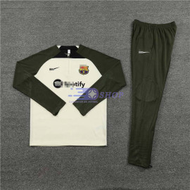 Sudadera de Entrenamiento Barcelona Beige/Verde 2023/2024 Niño Kit