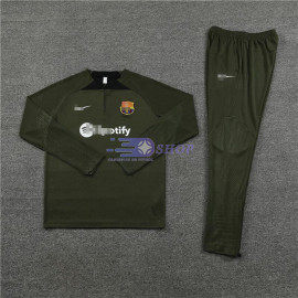Sudadera de Entrenamiento Barcelona Verde Oscuro 2023/2024 Niño Kit