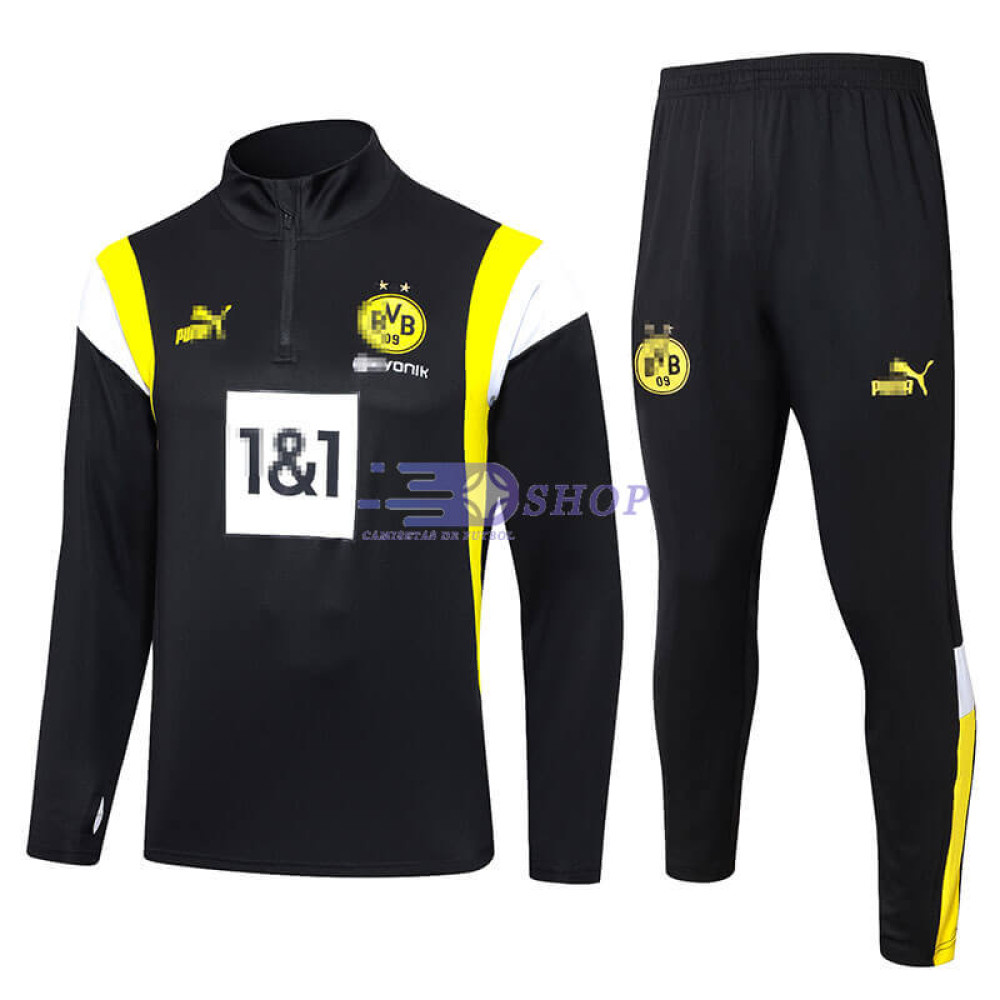 Sudadera de Entrenamiento Borussia Dortmund Negro/Amarillo 2023/2024 Kit