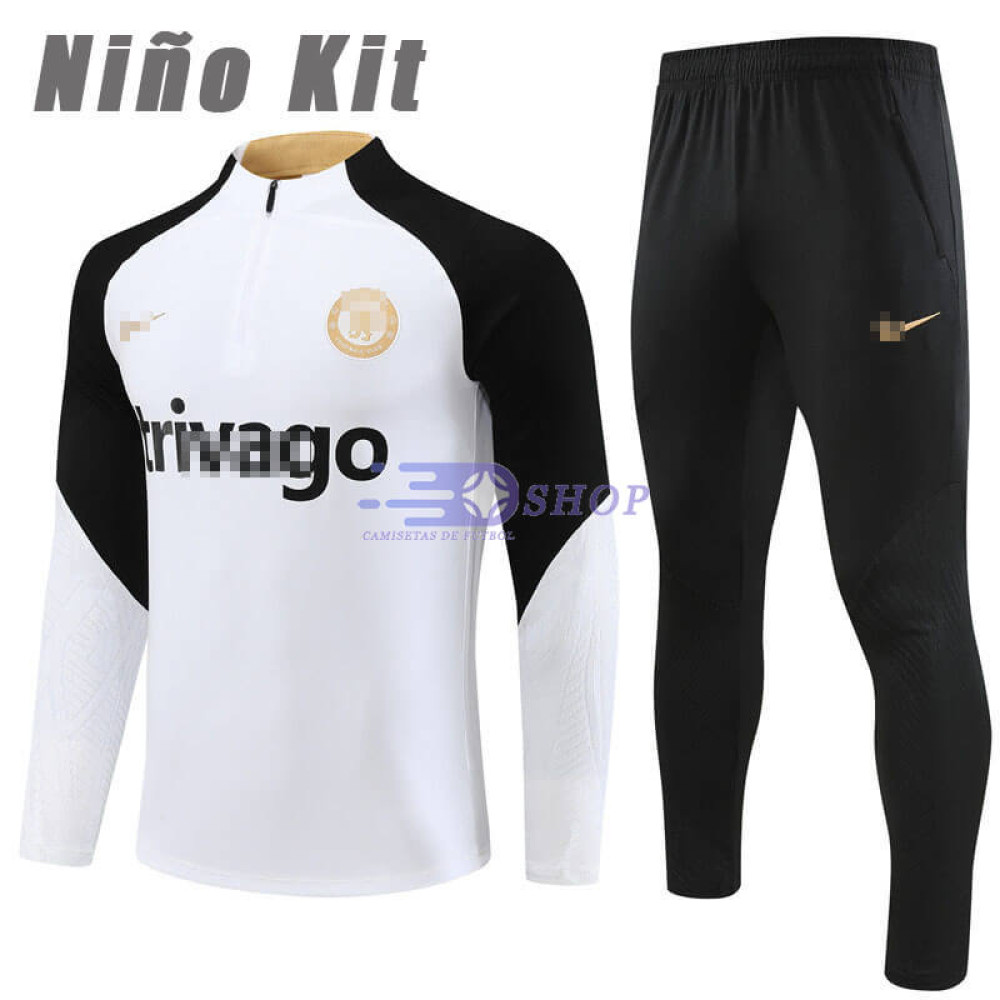 Sudadera de Entrenamiento Chelsea FC Blanco/Negro 2023/2024 Niño Kit