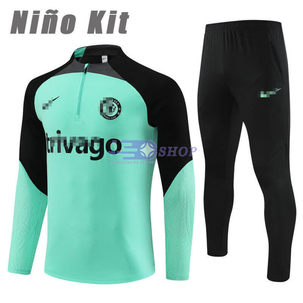 Sudadera de Entrenamiento Chelsea FC Verde 2023/2024 Niño Kit
