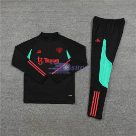 Sudadera de Entrenamiento Manchester United Negro/Verde 2023/2024 Niño Kit