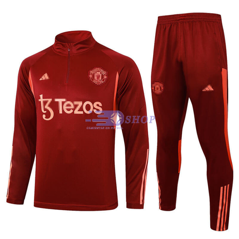 Sudadera de Entrenamiento Manchester United Rojo Oscuro 2023/2024 Kit