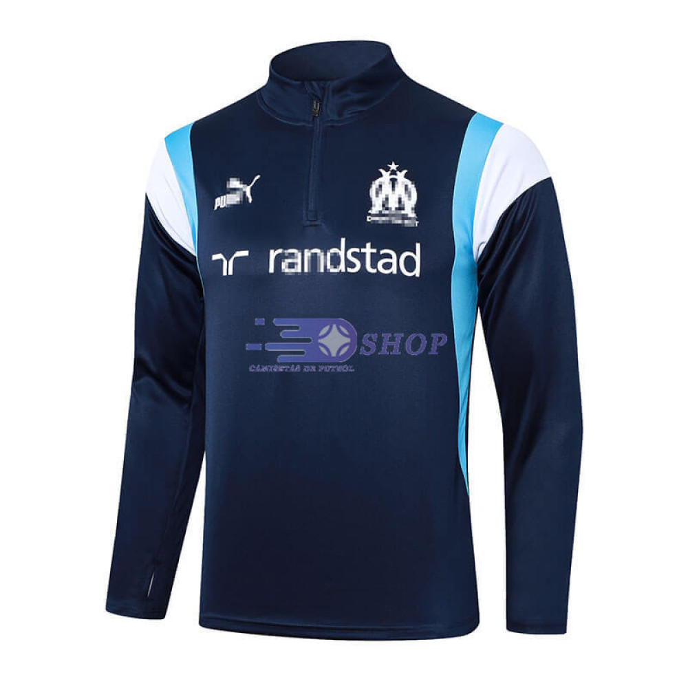 Sudadera de Entrenamiento Olympique Marsella Azul Marino/Blanco 2023/2024