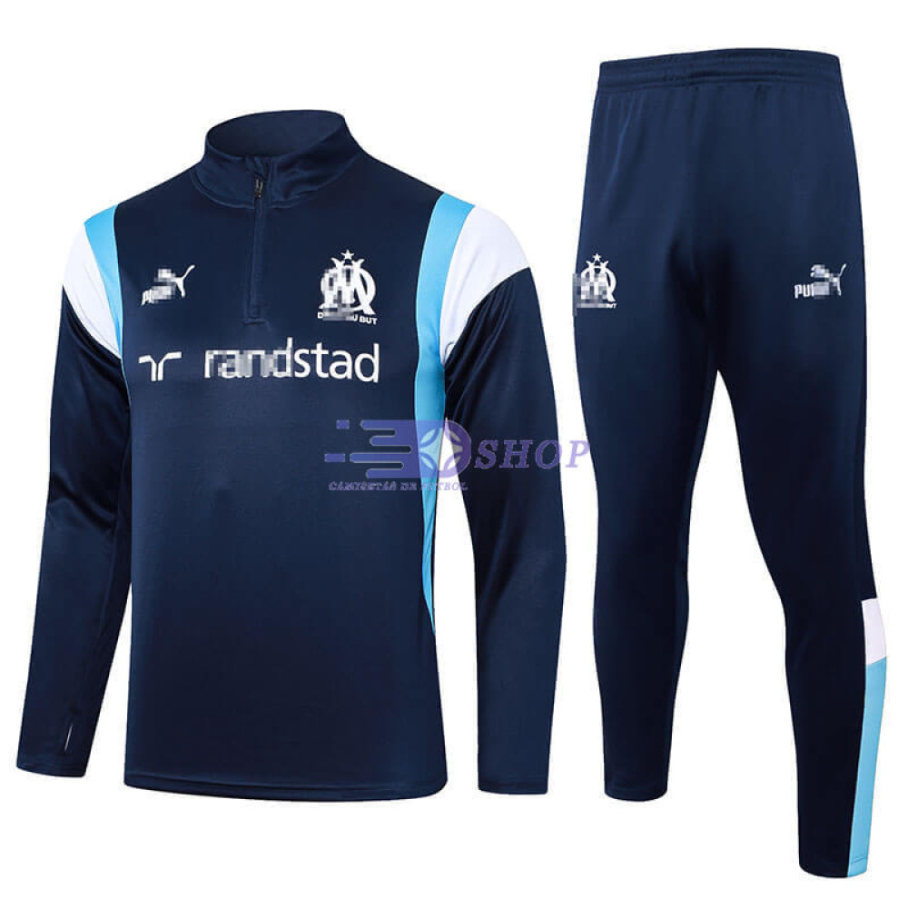 Sudadera de Entrenamiento Olympique Marsella Azul Marino/Blanco 2023/2024 Kit