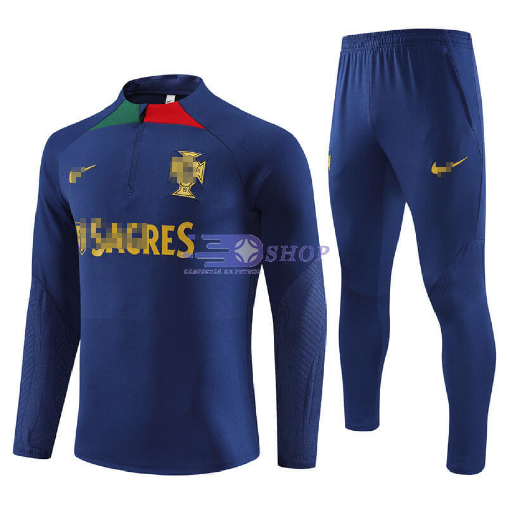 Sudadera de Entrenamiento Portugal Azul 2023 Kit