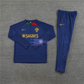 Sudadera de Entrenamiento Portugal Azul 2023 Niño Kit