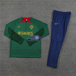 Sudadera de Entrenamiento Portugal Verde 2023 Niño Kit