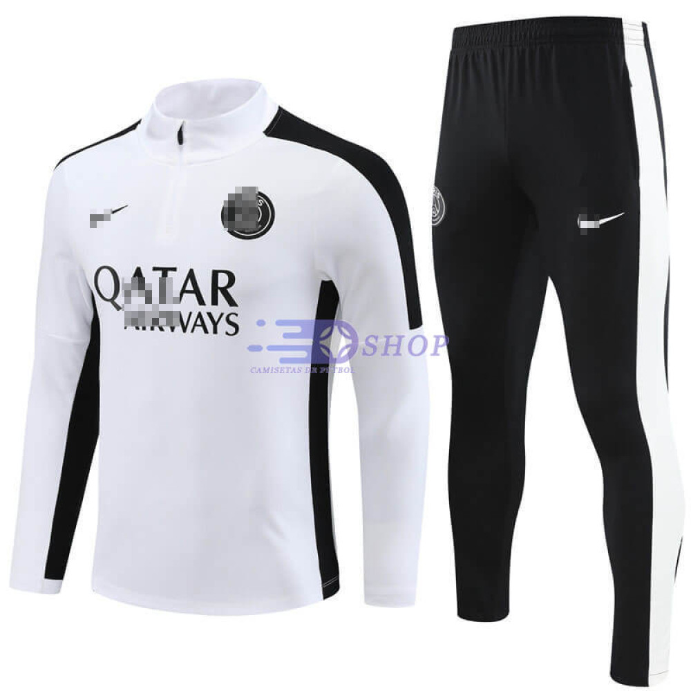 Sudadera de Entrenamiento PSG Blanco/Negro 2023/2024 Kit