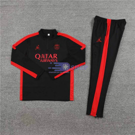 Sudadera de Entrenamiento PSG Negro/Rojo 2023/2024 Niño Kit