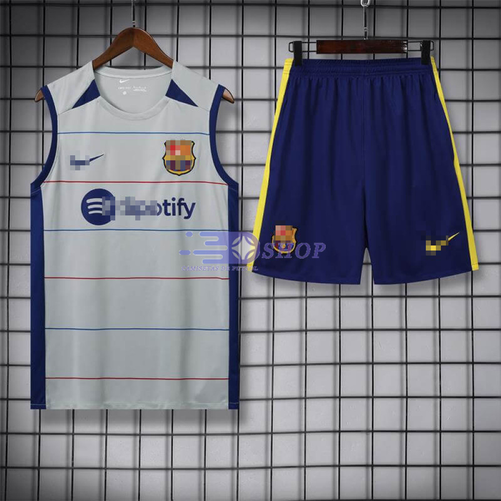 Camiseta de Entrenamiento Barcelona Sin Mangas Gris 2023/2024 Kit