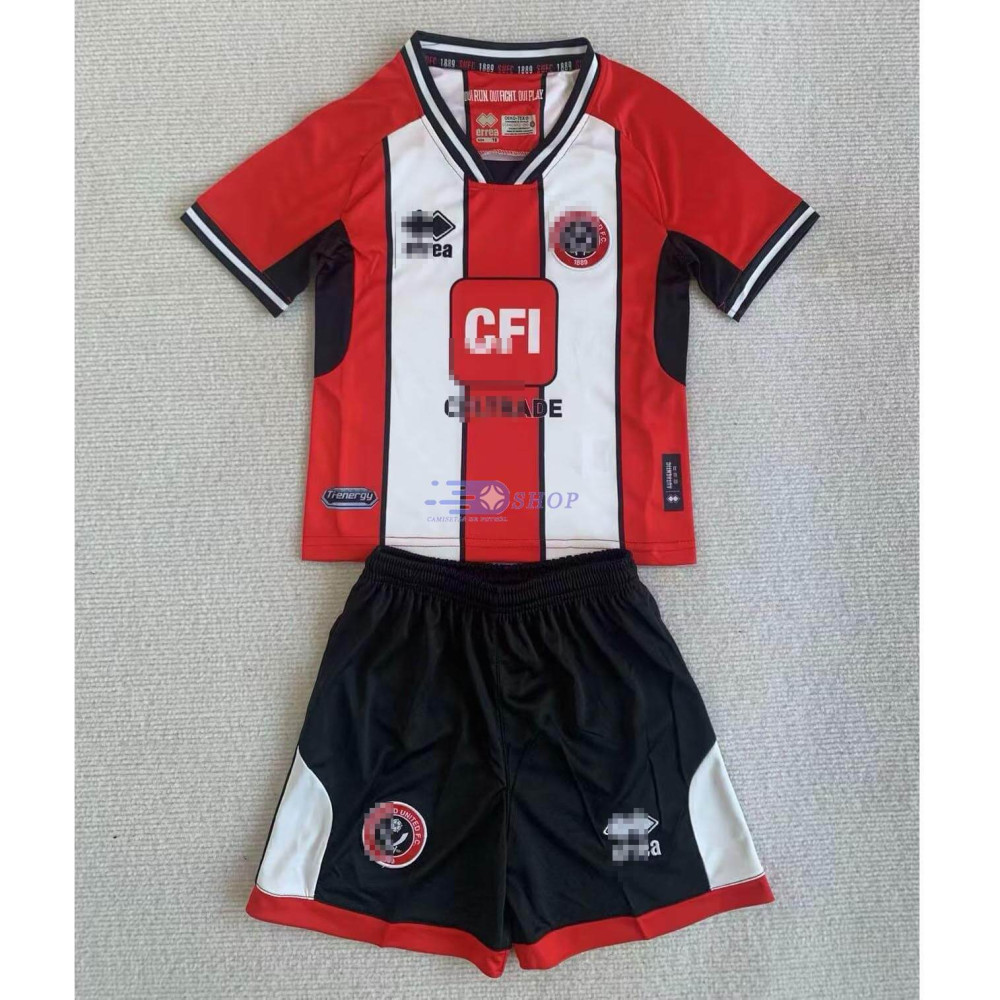 Camiseta Sheffield United 2023/2024 1ª Equipación Niño Kit