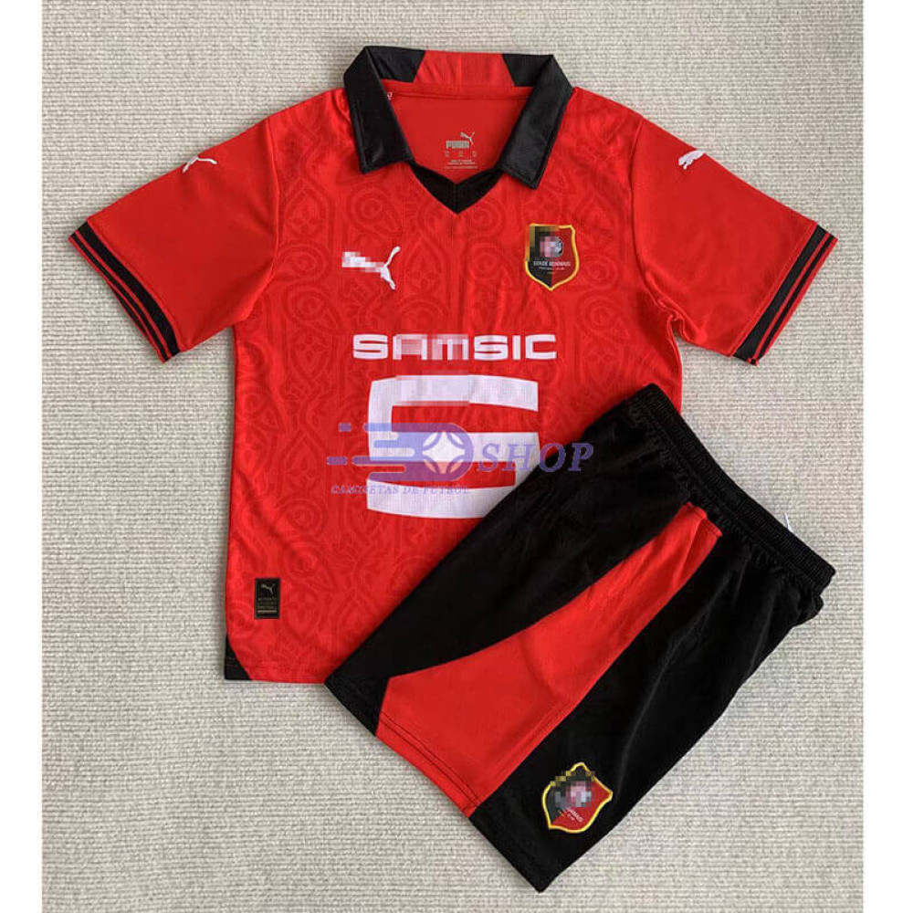Camiseta Stade Rennais 2023/2024 1ª Equipación Niño Kit