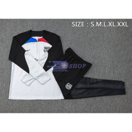  Sudadera de Entrenamiento Barcelona Gris Claro/Negro 2023/2024
