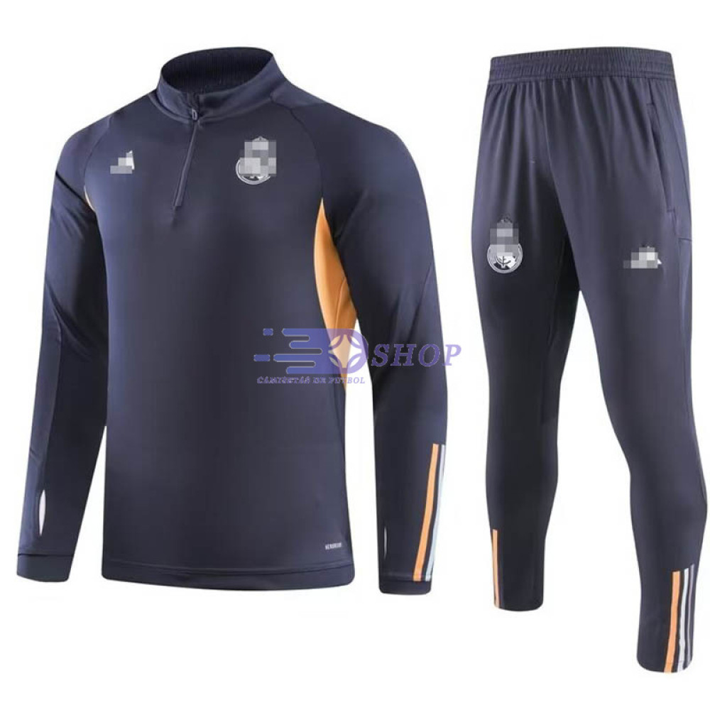 Sudadera de Entrenamiento Real Madrid Azul Marino/Naranja 2023/2024 Kit