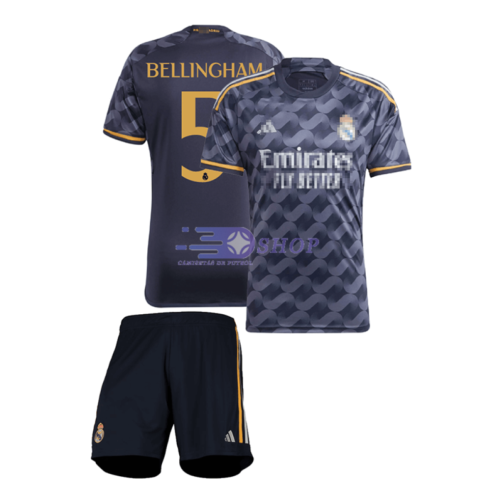 Camiseta Bellingham 5 Real Madrid 2023/2024 2ª Equipación Niño Kit