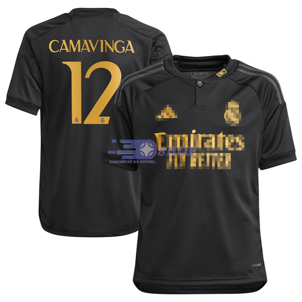 Camiseta Camavinga 12 Real Madrid 2023/2024 3ª Equipación